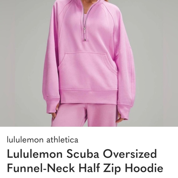 Lululemon Scuba oversized funnel neck half zip hoodie Women's size Medium - Picture 1 of 8